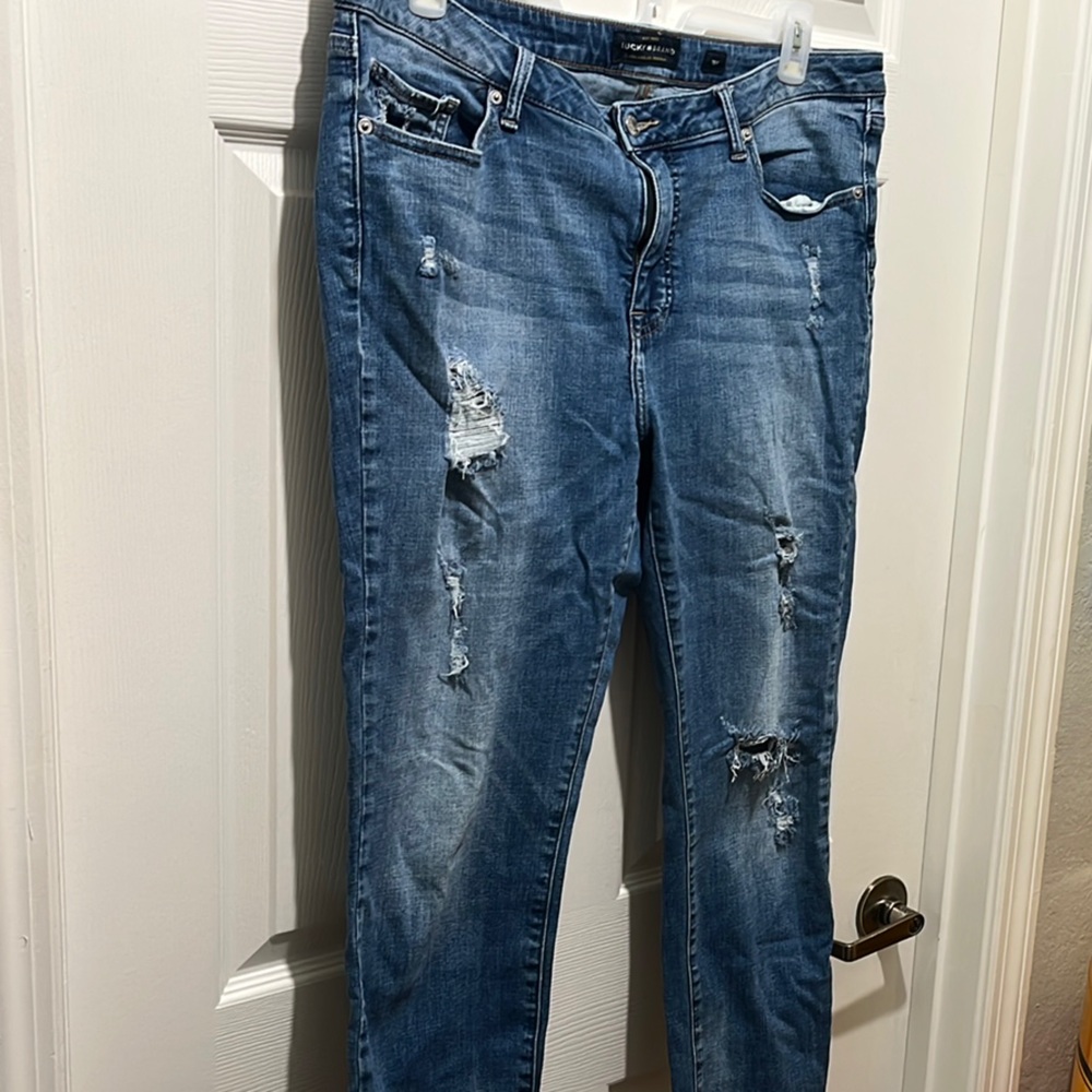 Lucky Brand Blue Distressed Women Jeans